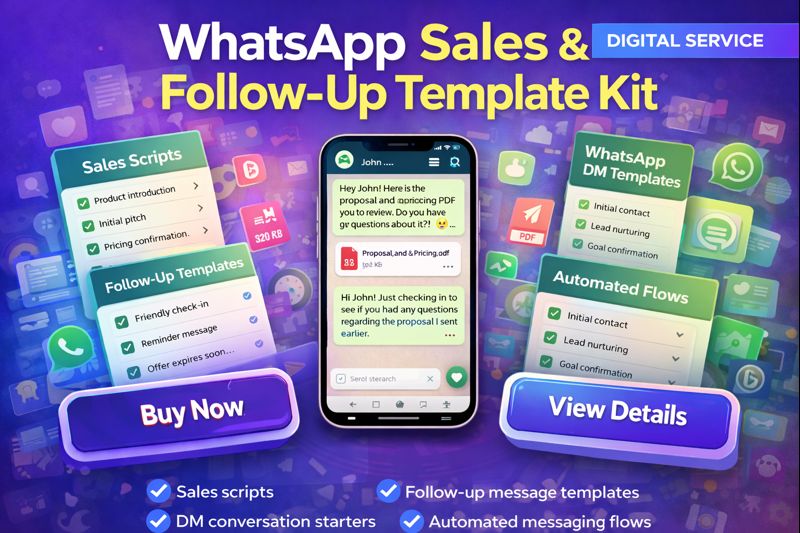 Whatsapp sales & follow up template kit